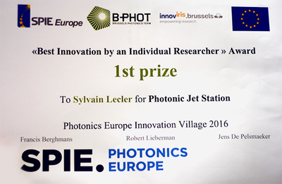 Distinction de Photonics Innovation village pour la station Photonic Jet