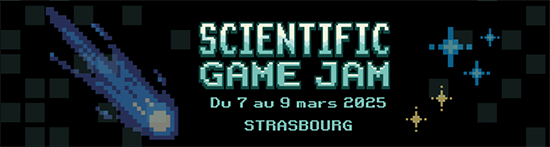 Bannière Scientific Game Jam Strasbourg 2025