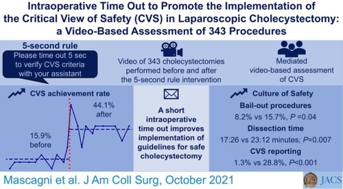 Intraoperative Time Out to Promote the Implementation of the Critical View of Safety (CVS) in Laparoscopic Cholecystectomy