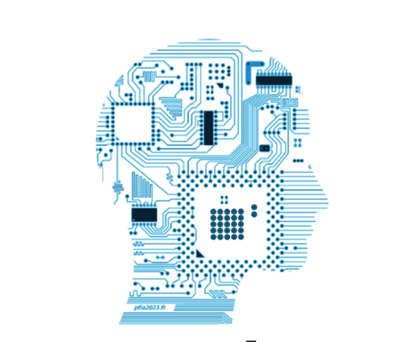Illustration d’une silhouette de tête numérique représentant les technologies d’intelligence artificielle